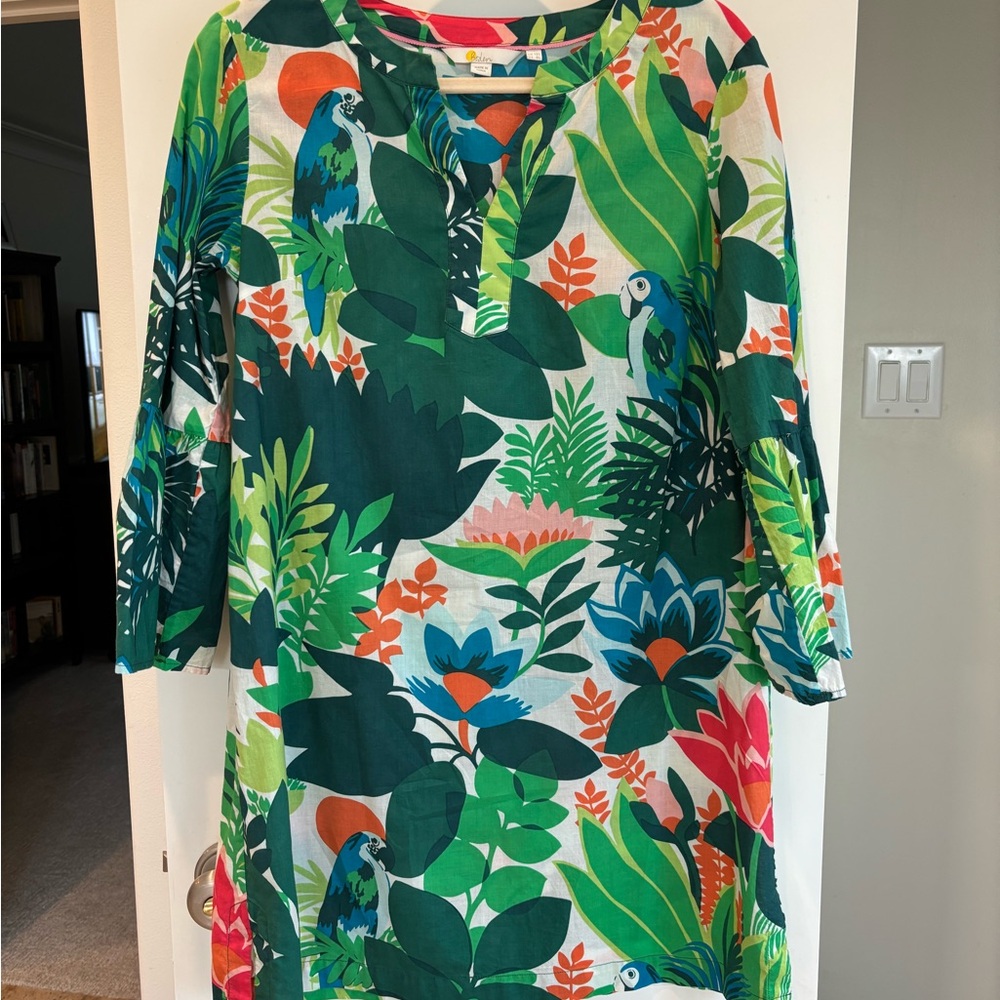 Boden Multicolor Tropical Print Dress/Cover-up